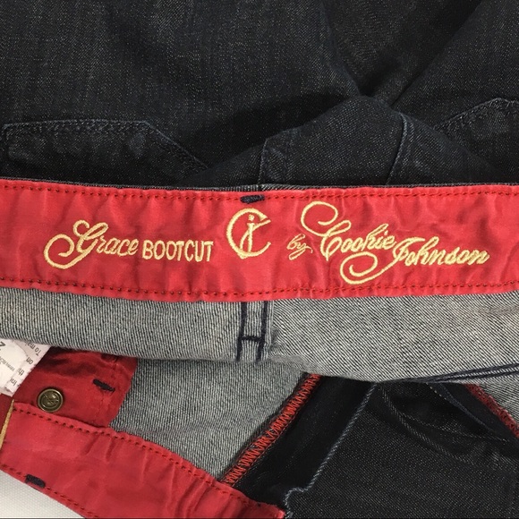 COOKIE JOHNSON DEEP NAVY  BLUE BOOTCUT JEANS - Picture 8 of 8